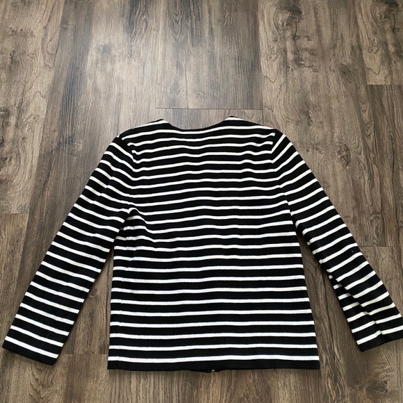 Chaps navy and white striped cardigan - Picture 3 of 3